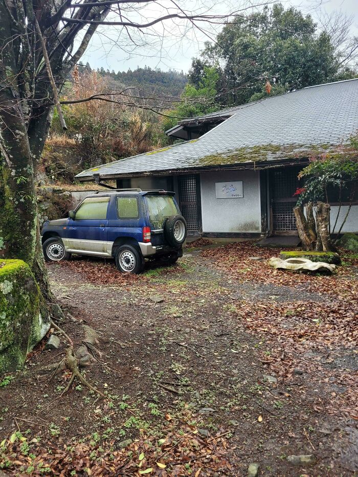Abandoned House And Jeep Found On A Hill/Mountain. Eery To Look At
