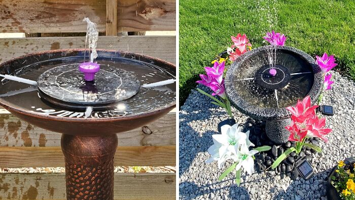 Turn Your Boring Birdbath Into Six Flags With This Bird Bath Fountain Pump 