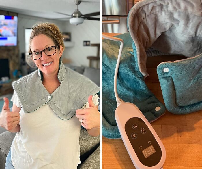 This Heating Pad For Neck And Shoulders Is Perfect For Unwinding At Home