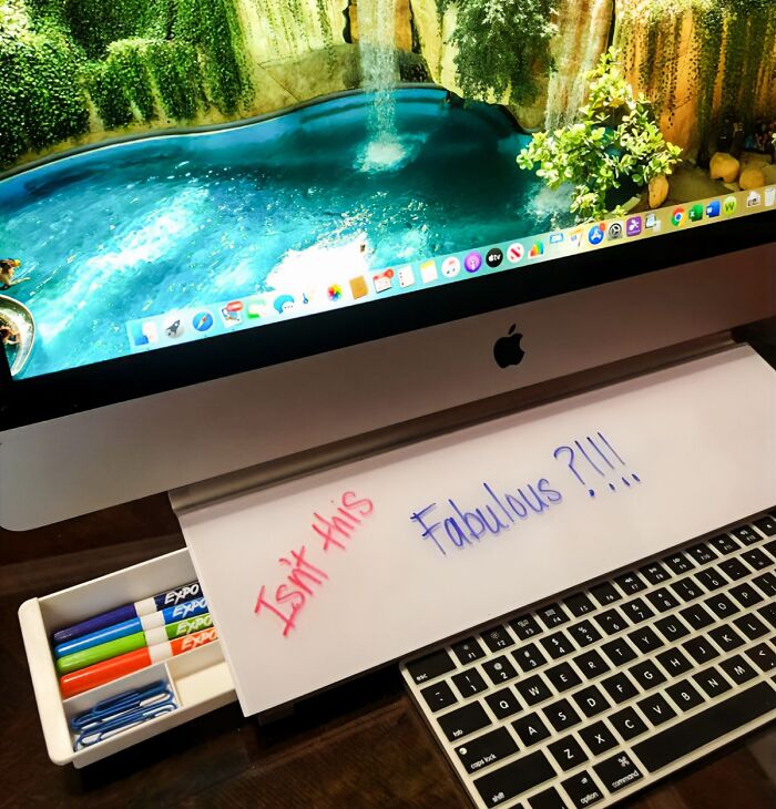 Take Note: A Glass Dry Erase White Board Is How You Do An At-Home Office With Style