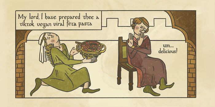 Modern Dating Written In The Style Of Medieval Elegance Results In A Hilarious Comic