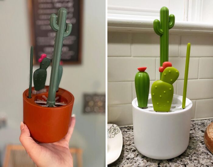 If You Are Going To Have Utensils, You Might As Well Make Them Cute, Right? This Bottle Cleaning Brush Set Is Simply Perfect!