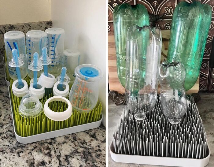 This Boon Grass Plastic Drying Rack Is Perfect For Those Items That Just Won't Stand Up On Their Own