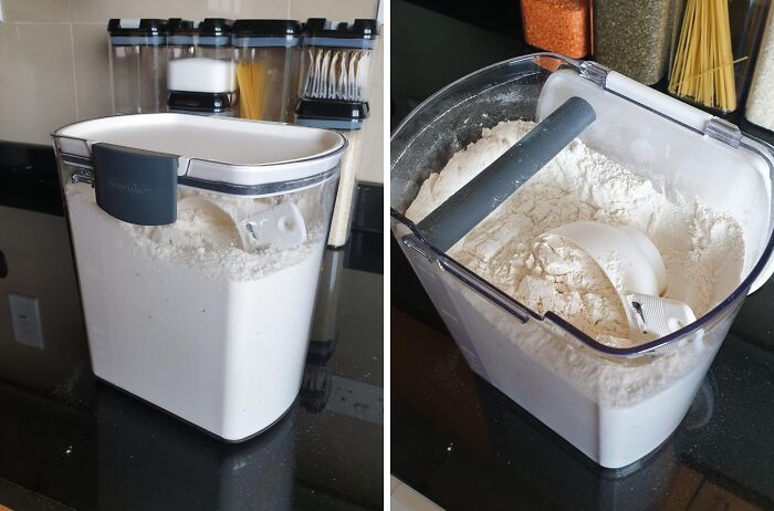 Some Of The Smallest Changes Make The Biggest Difference, Just Like This Flour Container With A Leveling Bar