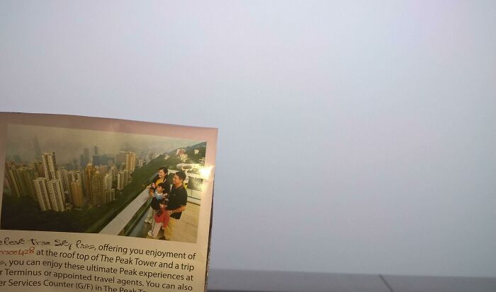 So We've Thought To Stand On The Same Spot For That Magnificent View (The Peak In Hong Kong). It Wasn't Foggy When We Went Up