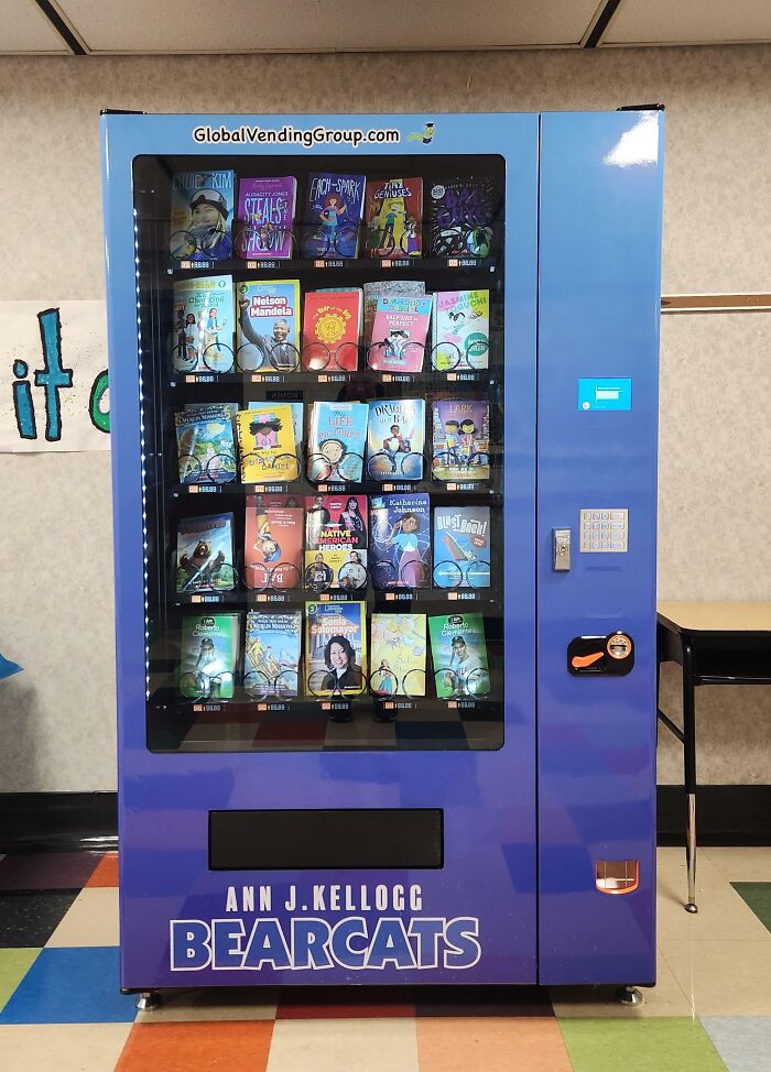 Book Vending Machine At A Local Elementary School