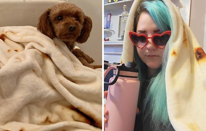 Wrap Yourself Up Like A Snug Burritos With This Tortilla Throw Blanket 