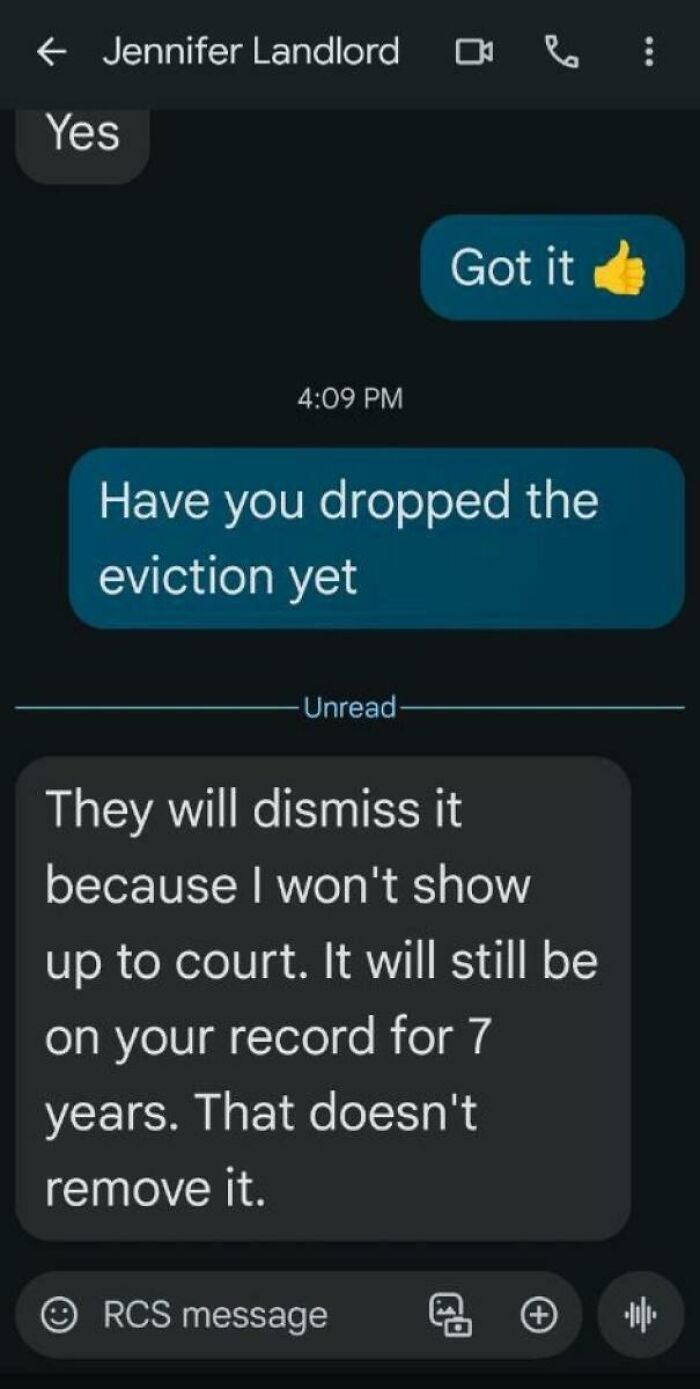 Landlord Filed Eviction. I Paid The Rent 10 Days Late. She Said She Would Drop The Eviction