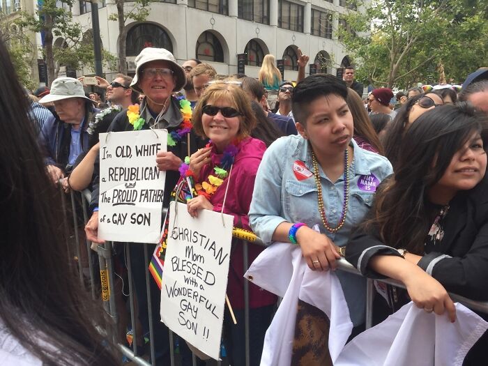 A Couple At The SF Pride Parade Today