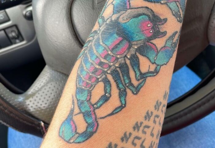 My Mom Got A Bi Scorpion Tattoo Because I'm A Scorpio, I Love Her So Much. I Don't Even Believe In Zodiac Signs But She Does And This Almost Made Me Cry