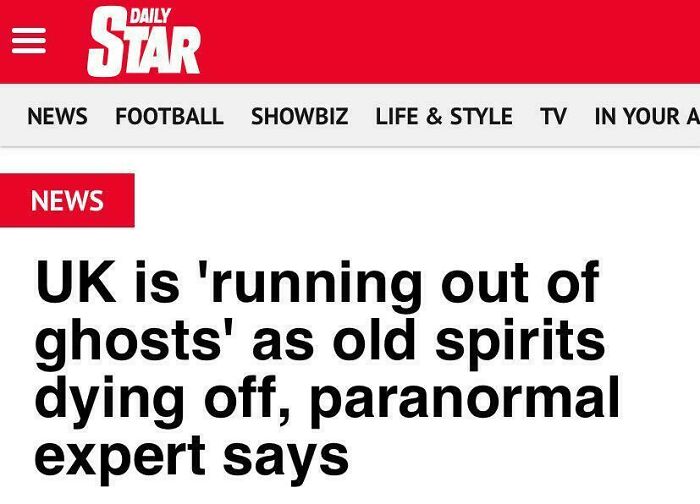 The UK Is Starting To Run Out Of Ghosts