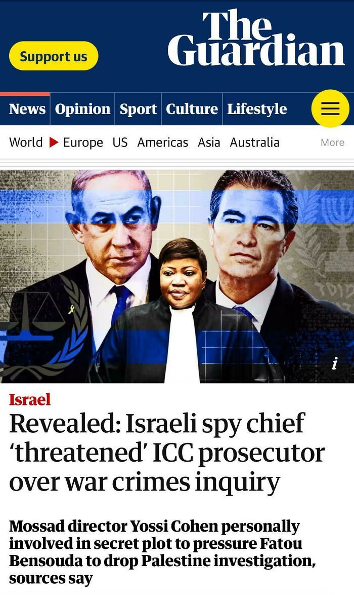 News webpage showing a headline about an Israeli spy chief in a serious moment, illustrating funny and awkward moments attempt.