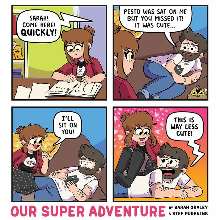 Relatable And Hilarious, Sarah Graley’s Comic Series Perfect For Couples And Cat Lovers (New Pics)