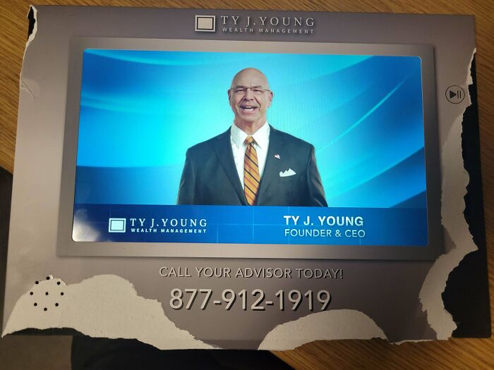 This Is A Disposable Video Display Used As An Advertisement