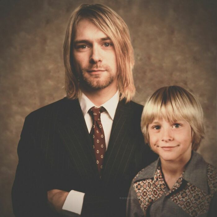 Adult and young versions of a man side by side, demonstrating how time affects appearances.
