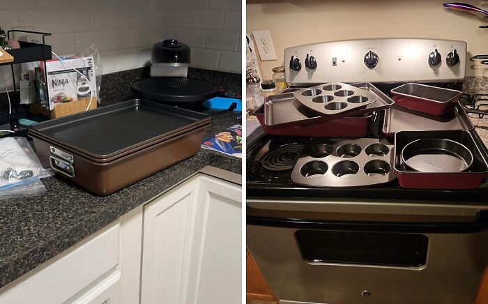 This Stackable 8-Piece Bakeware Set Is Like A Nesting Doll For Your Kitchen