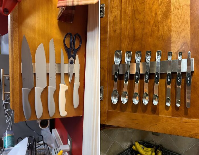 This Magnetic Knife Bar Will Keep Your Knives Sharp And Out Of The Way