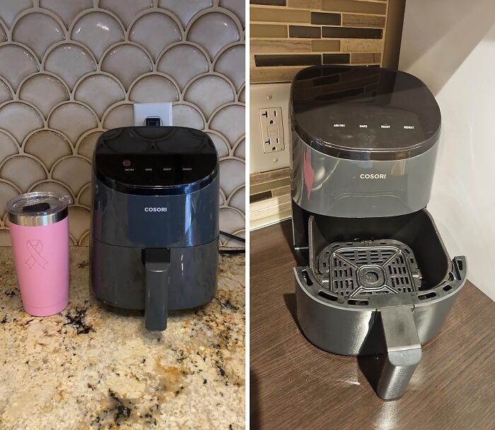 You Can Also Enjoy Crispy Nuggets Without Wasting Counter Space With This Adorable Small Air Fryer 