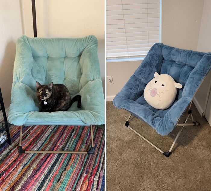 Enjoy This Cozy Faux Fur Lounge Chair But Fold It Away Once You Are Done