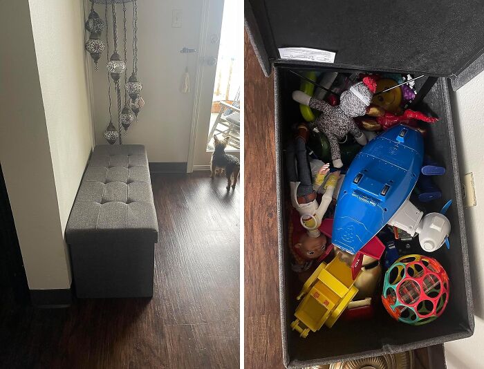 Keep Your Small Spaces Clutter Free With This Storage Ottoman 