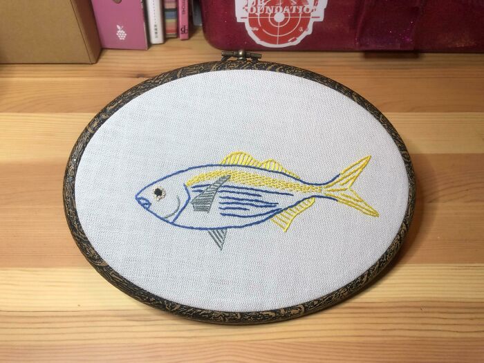 My Father Loves Fishing This Fish So I Stitched This For Father’s Day Gift