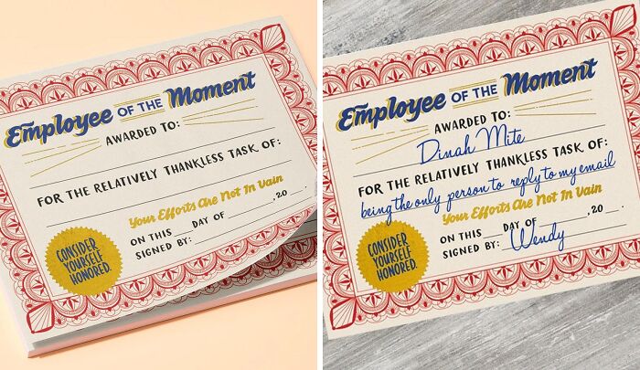  Coworker Appreciation Gift & Award Paper Certificate Note Pad : Sometimes It's The Little Things That Make You Smile