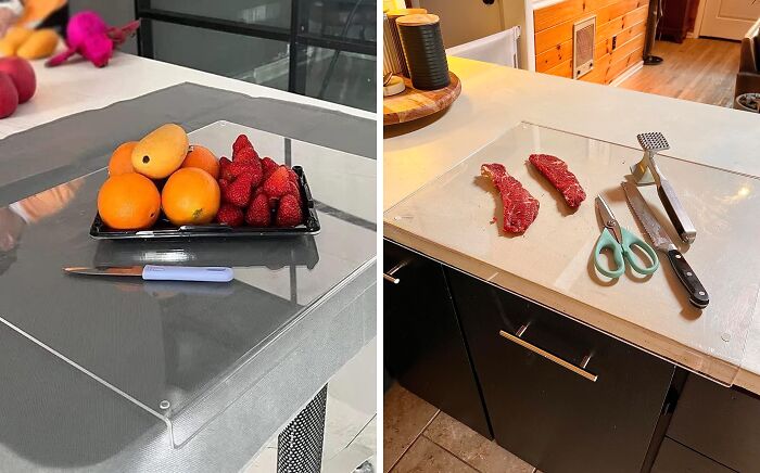 This Clear Cutting Board Is Never In The Way When It's Not In Use