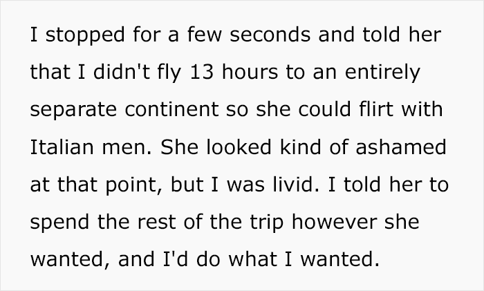 Woman Decides She&rsquo;ll Spend Italian Vacation With BF Being Hit On By Locals, He Thinks Otherwise 