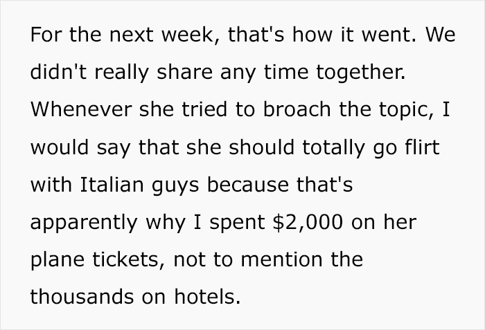 Woman Decides She&rsquo;ll Spend Italian Vacation With BF Being Hit On By Locals, He Thinks Otherwise 