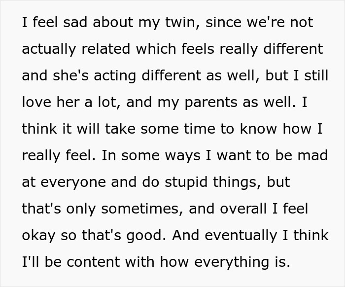 Teen Panics After DNA Results With Her Twin Sister Changed Everything She Knew About Herself