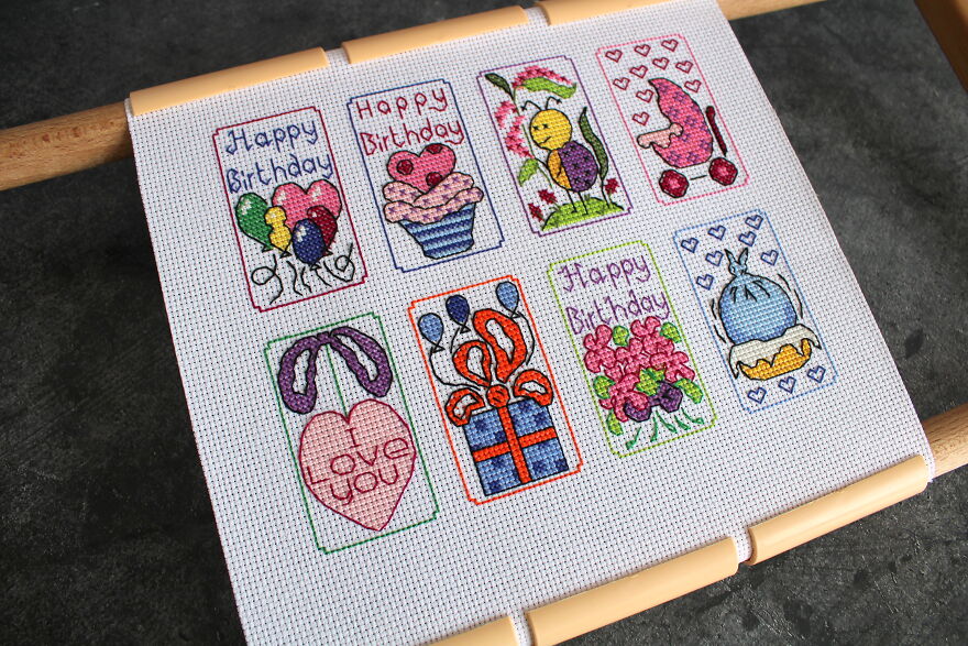 I Created A New Idea For Cross-Stitched Gift Tags (10 Pics)