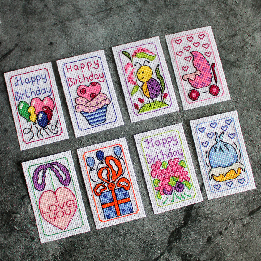 I Created A New Idea For Cross-Stitched Gift Tags (10 Pics)