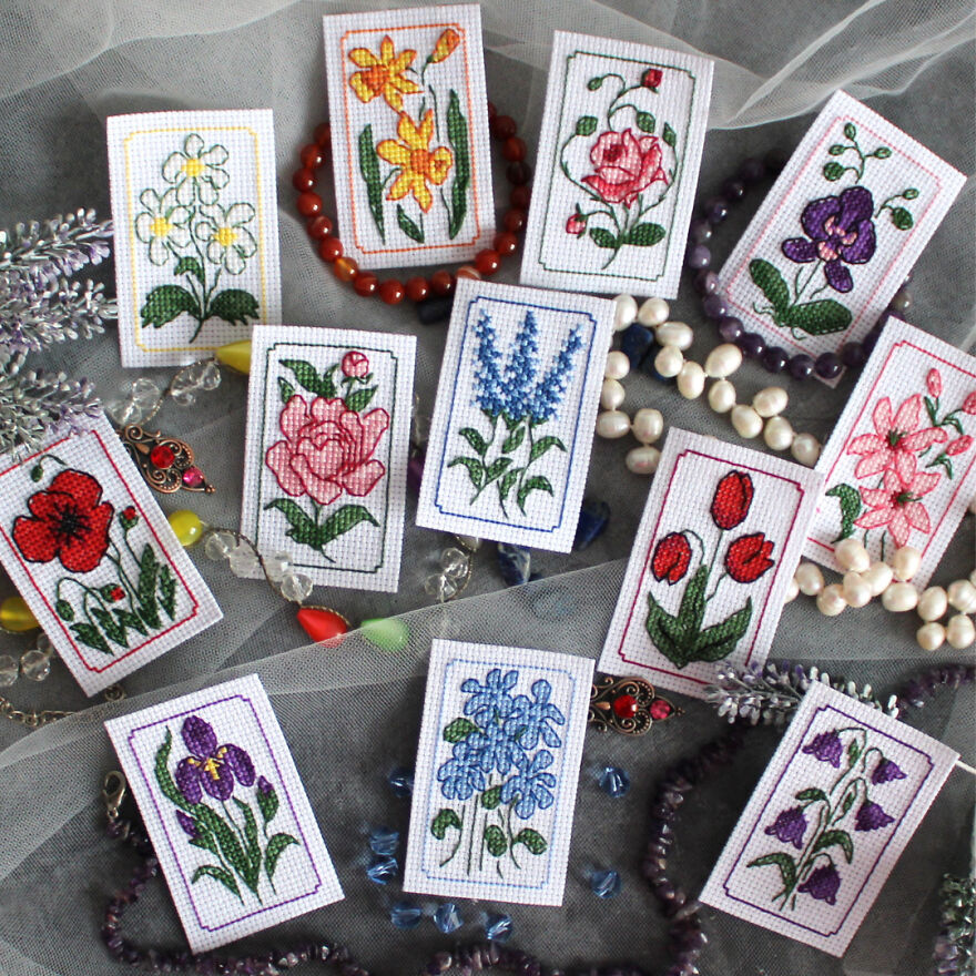 I Created A New Idea For Cross-Stitched Gift Tags (10 Pics)