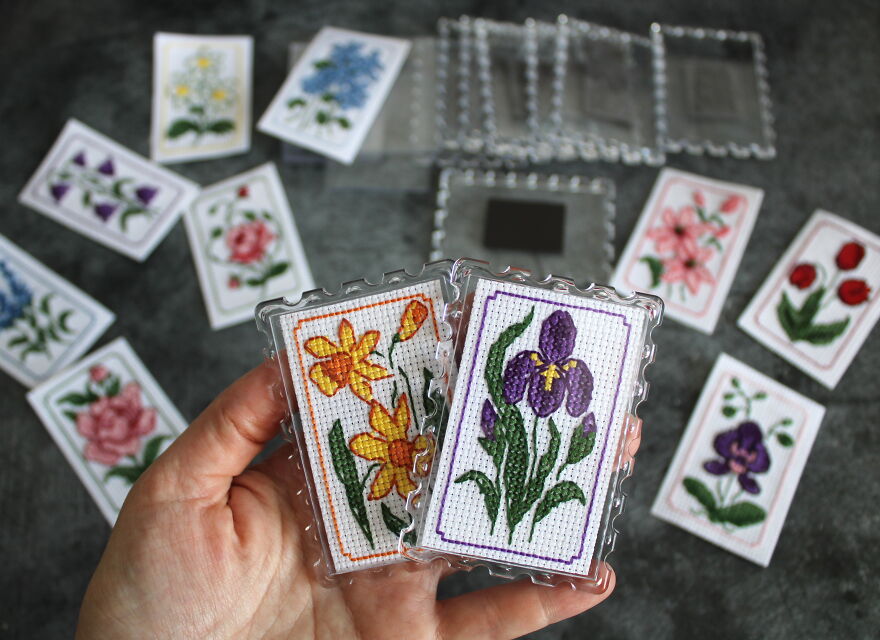 I Created A New Idea For Cross-Stitched Gift Tags (10 Pics)