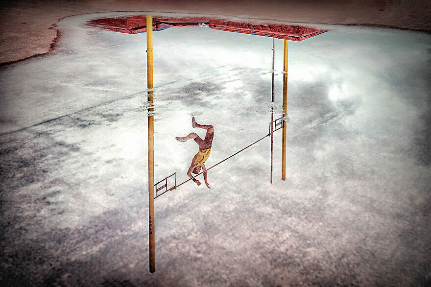 Reflection Pole Vault - Meeting International Bilbao © Pedro Luis Ajuriaguerra