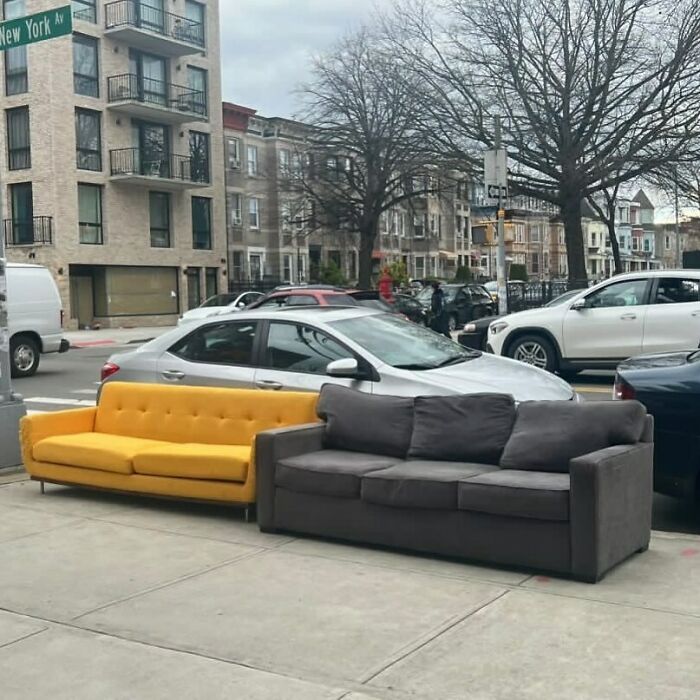 You And Who? 2 Couches On The Corner Of Hawthorne And New York Ave! Clean But Coming From A Household With One Kitty