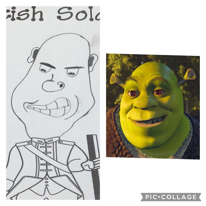 I Drew The Guy On The Lefts Head Kind Of Proud For Being 12