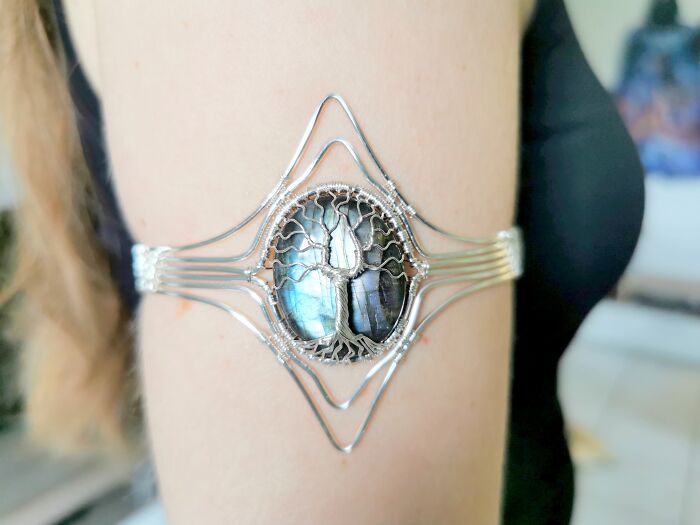 I Made An Elven Tree Armband With Labradorite Gemstone