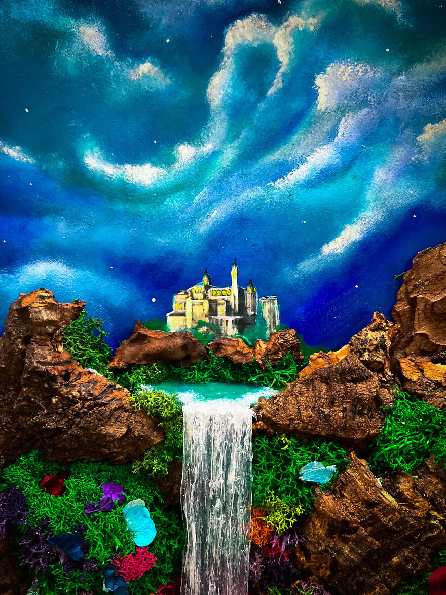 I Made A Mystic Jungle Forest Flowers Door Art: A Portal To Another World With Preserved Moss (11 Pics)