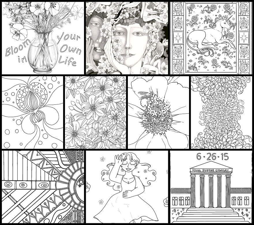 40 Artists Bloom In A Special Coloring Book