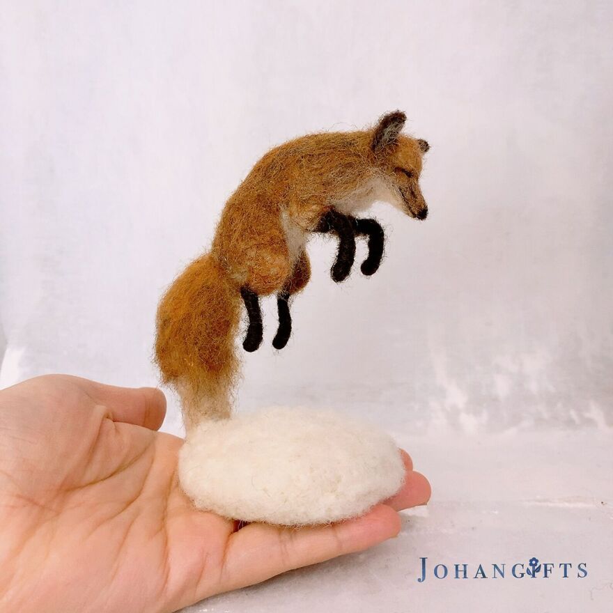 Red Fox Jumping Pose