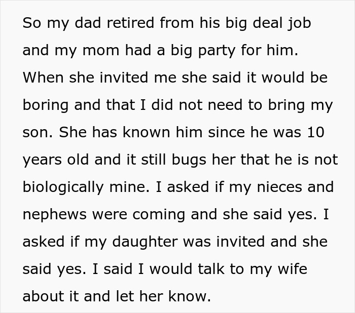 Mom Has Problem With Man Adopting His Son, He Skips Family Gathering In Response