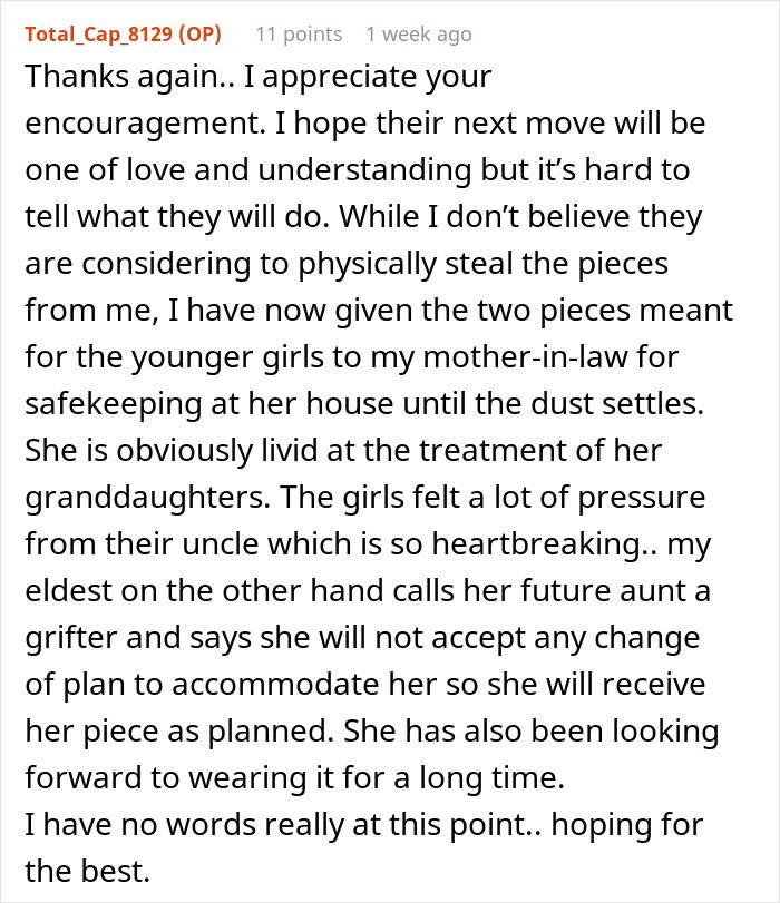 Internet Helps Woman To See Right Through Future SIL&rsquo;s Manipulation After She Demands Heirloom