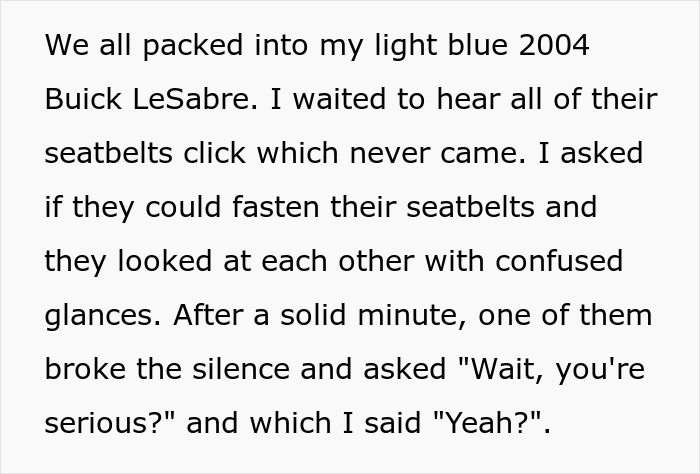 Friends Forced To Walk Home In 40-Degree Weather For Scoffing At Putting On Seatbelts In Guy's Car