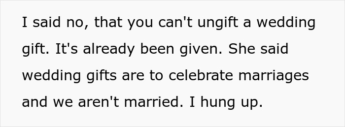 Aunt Asks Couple To Return Wedding Gift Because She Doesn&rsquo;t View Their Marriage As Real 