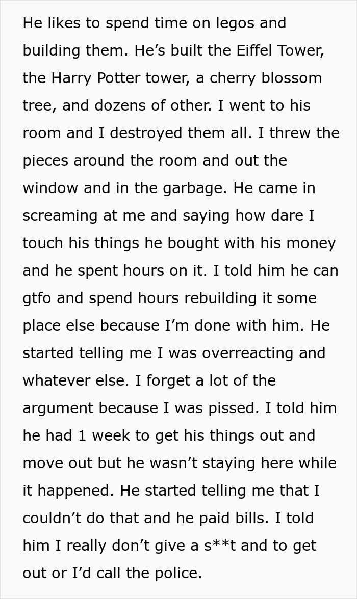 Guy Can&rsquo;t Believe His GF Destroyed His LEGO Collection After He Threw Out Her Teddy Bear
