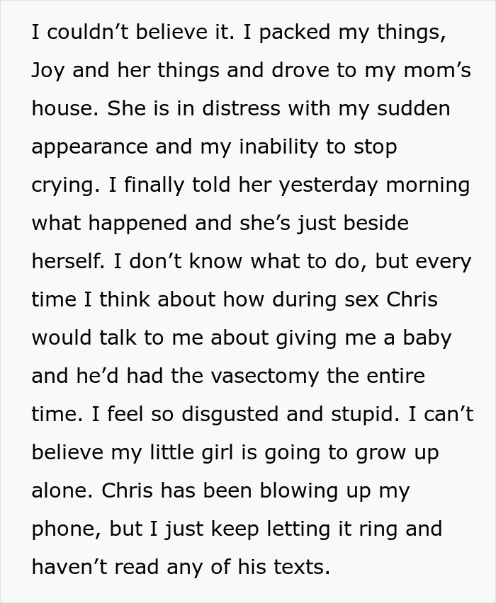 &ldquo;I Feel So Disgusted&rdquo;: Wife Is Shattered After Finding Out Her Husband Secretly Got A Vasectomy
