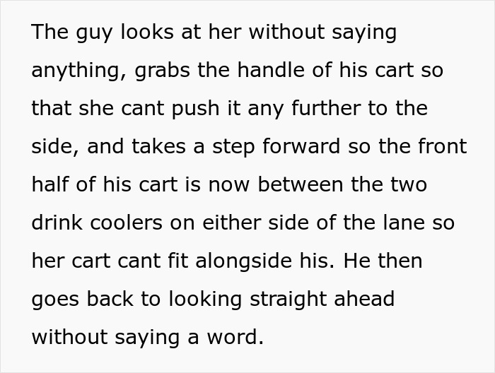 Man Ruins Karen's Day Without Saying A Word After She Tries To Push Past Him To Skip The Line Man Ruins Karen's Day Without Saying A Word After She Tries To Push Past Him To Skip The Line
