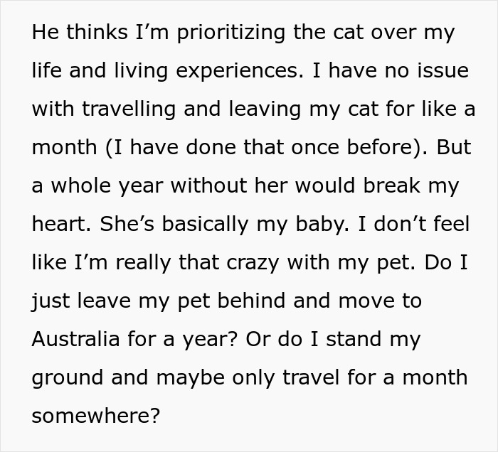 Woman Refuses To Leave Behind Her Cat To Travel Australia For A Year, Gets Dumped