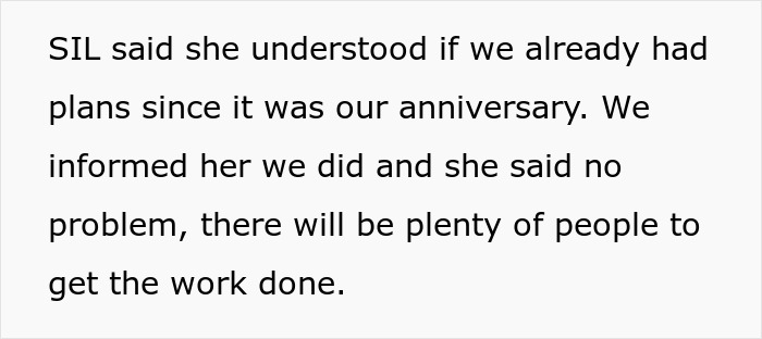 MIL Tries To Guilt-Trip Couple Into Spending Their Anniversary Doing Yard Work For Her, Fails